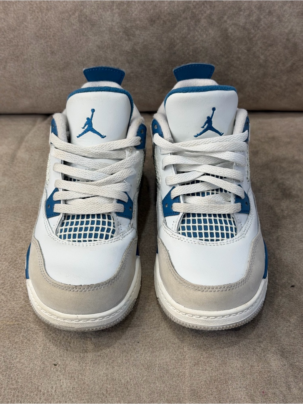 Air Jordan 4 Retro Military Blue 2024 Kids Size 1Y BQ7669-141